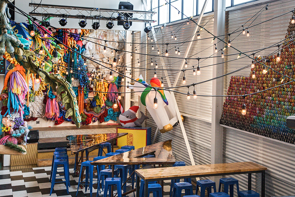 Interior shot of Can Can Wonderland at Prior Works Building, a repurposed building in St. Paul Minnesota.