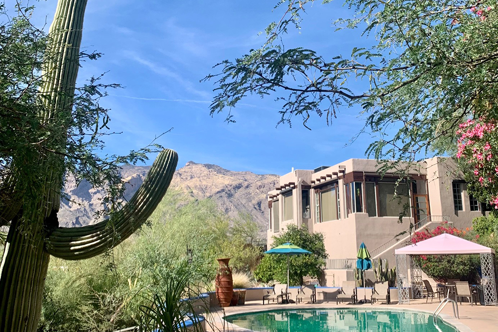 The Hacienda Del Sol is the perfect weekend getaway spot for visitors in Tucson, AZ and has a gorgeous pool.