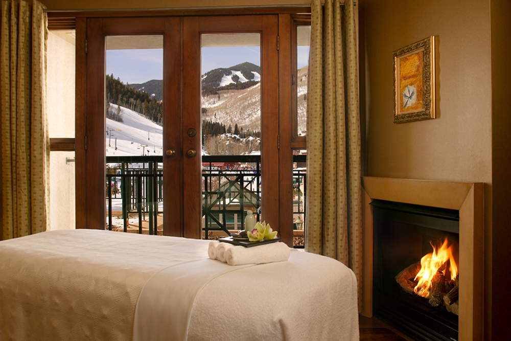 Mountain view suite at the Exhale at Park Hyatt Beaver Creek Resort in Beaver Creek, Colorado.