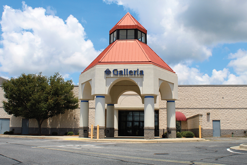 Exterior shot of the Galleria in the City of Centerville, which is part of the Robins Region area of Georgia.