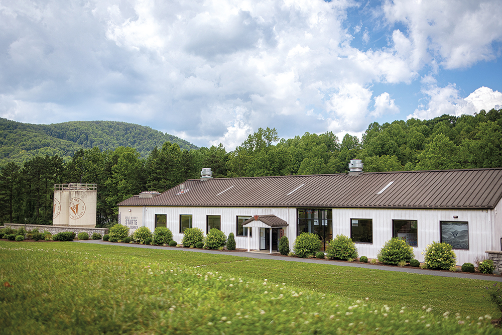 Exterior shot of the grounds at Virginia Distillery Co. in Central Virginia.