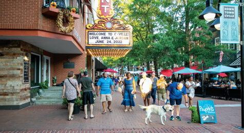 The downtown mall in Charlottesville, part of the Central Virginia region, is a pet friendly, car-free shopping and dining area that has lots to offer including live music every Friday evening.