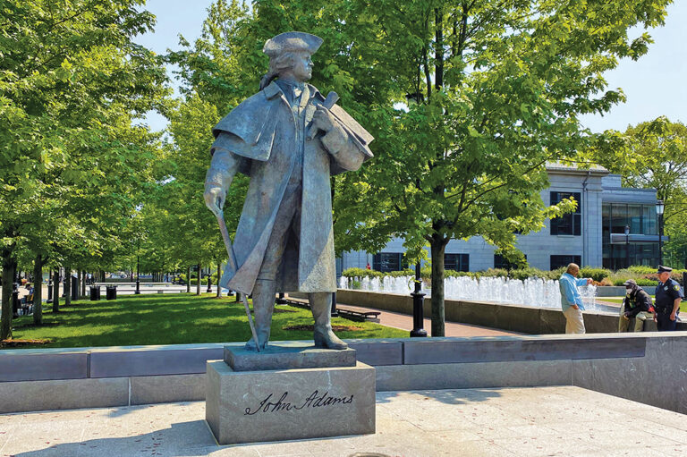 Statue of John Adams in Quincy, MA.