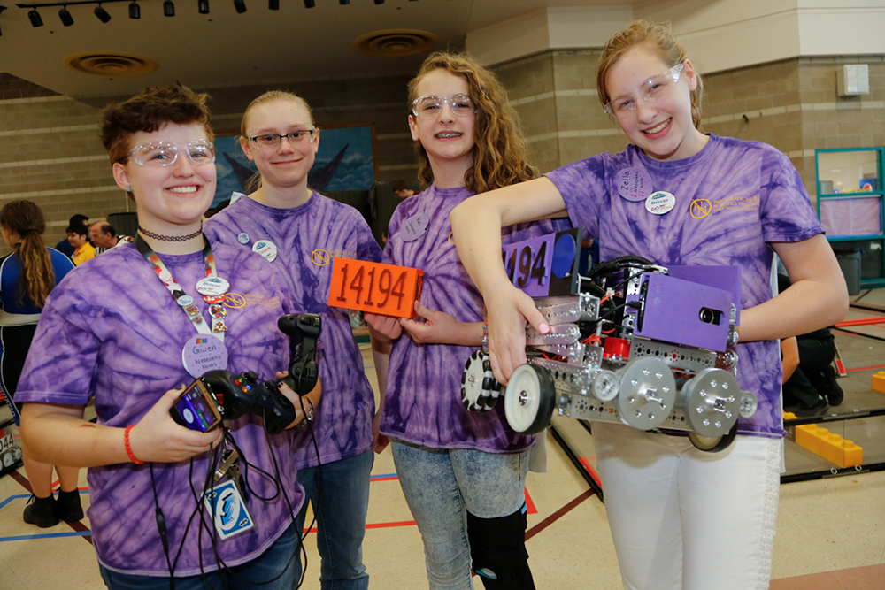 Girls participate with Nevada Robotics