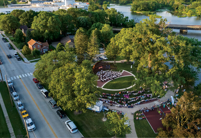 Shades of River Amphitheater, Waverly, IA _ Drone Images