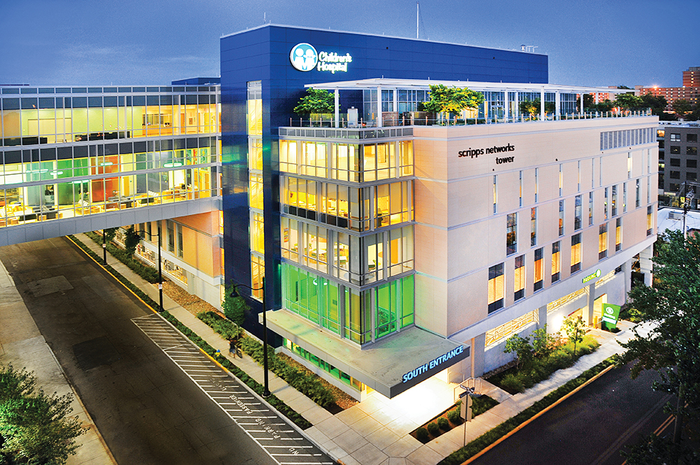 Exterior of the East Tennessee Children's Hospital in Knoxville, TN.