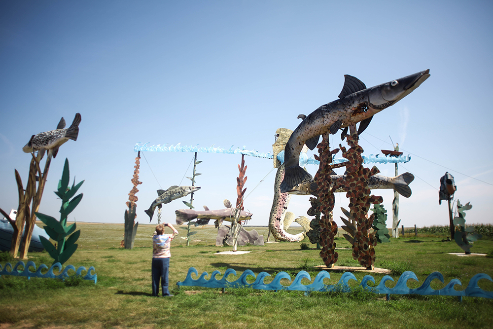 Fisherman's Dream is just one of the larger-than-life statues on the Enchanted Highway. Credit North Dakota Tourism