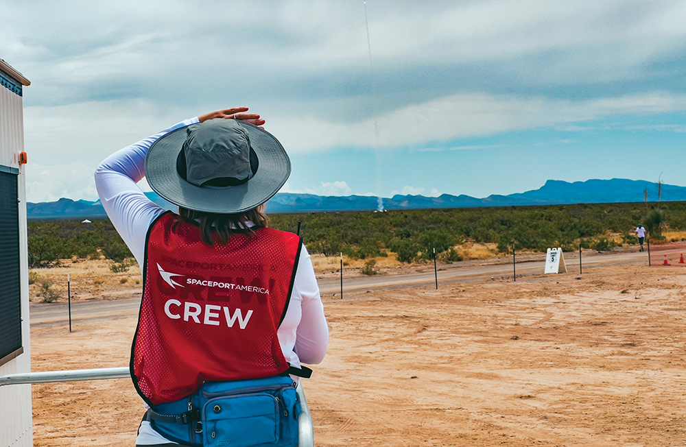 Crew at the Spaceport America Cup in New Mexico.