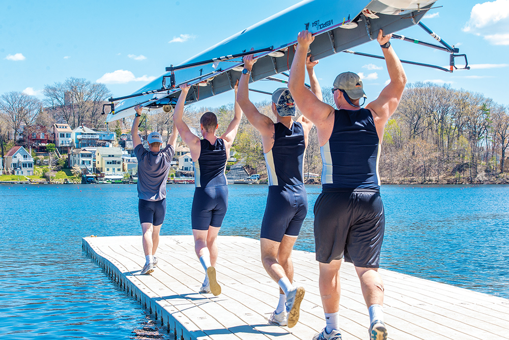 Rowing, Lake Quinsigamond in Worcester, MA.