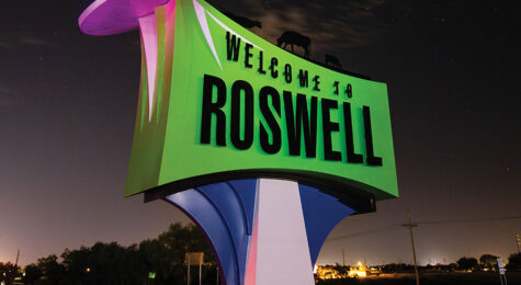 Welcome to Roswell sign in New Mexico