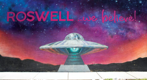 Alien themed art in downtown Roswell, NM