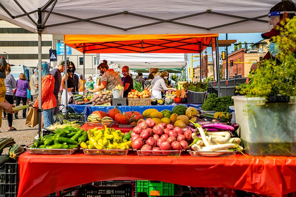 Visiting a farmer's market, like the Red River Market, is just one of many things to do in North Dakota. 