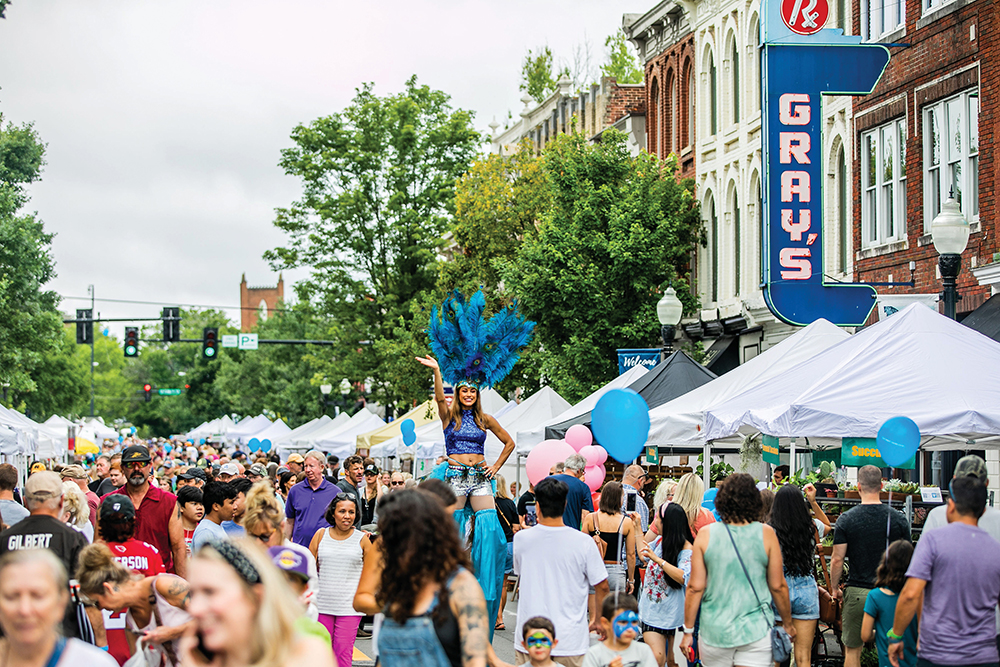 People enjoy the annual Main Street Festival in Franklin, which is located in Williamson County, TN.