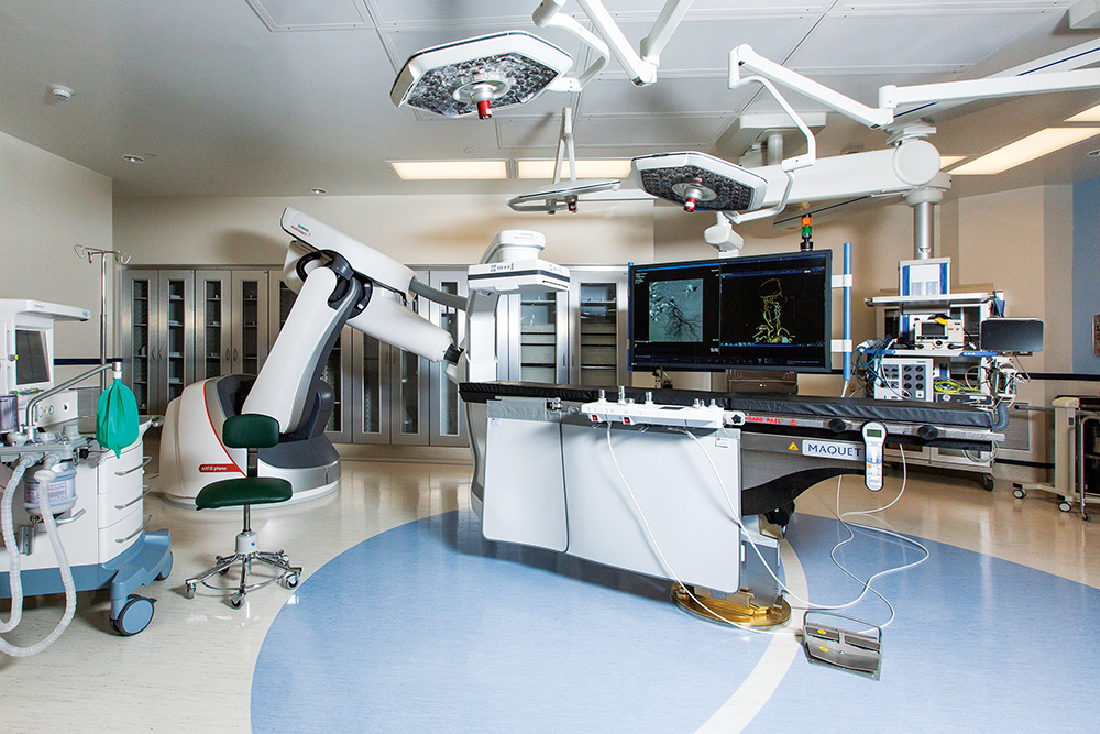 A hybrid operating room at St. Vincent Hospital in Worcester, MA.
