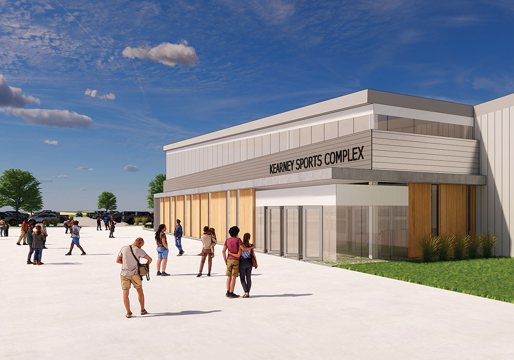 A rendering of the $34 million multisports facility currently under construction