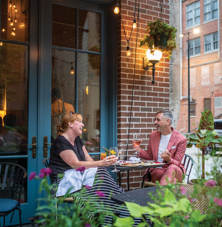 Diners enjoy the Cobble Hill in downtown Cedar Rapids