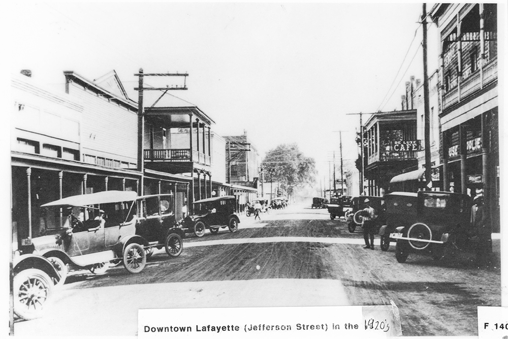 Historic photo of downtown Lafayette, LA