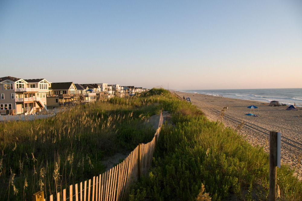 Beach Houses in the Outer Banks in North Carolina.