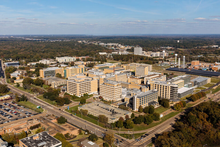 Aerial view of UMMC in Jackson, MS