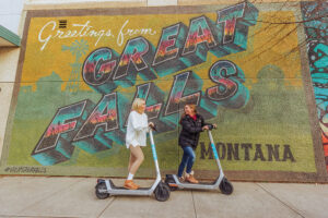 A greeting card mural in Great Falls, Montana