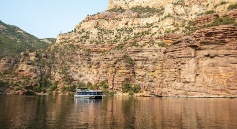 Boating in Fremont Canyon is one of the many great outdoor activities found in the Casper region.