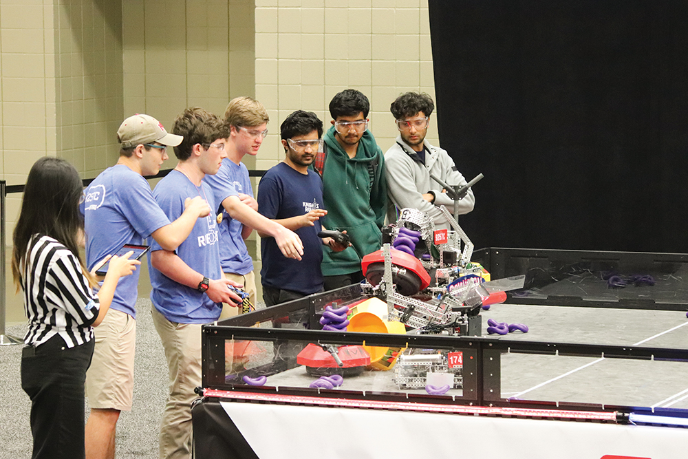 TRACY CONRADMembers of the Covington Catholic High School robotics team compete in the Northern Kentucky Region.