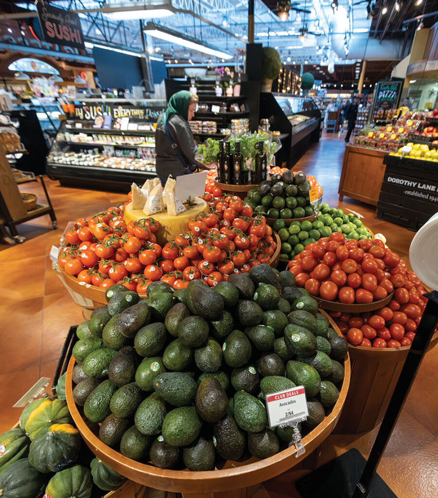 Customers can enjoy a great selection of fresh produce at Dorothy Lane Market.