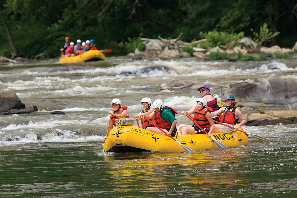 Whitewater rafting on the French Broad River is just one of the abundant outdoor activities that make Asheville, NC, a best place to live in the U.S.