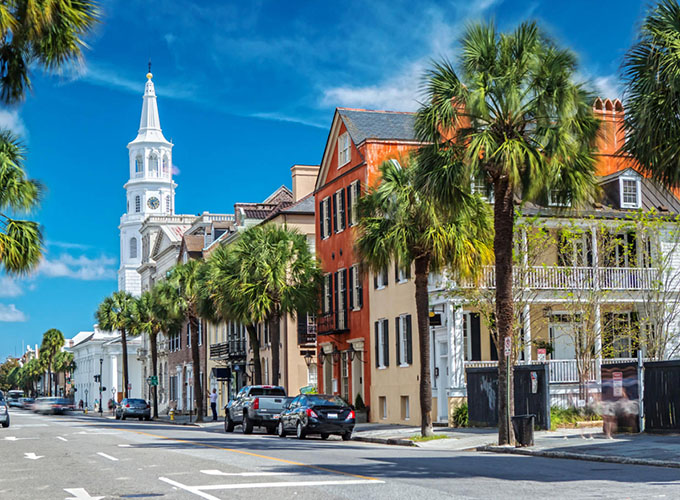 Scenic view of the St. Michael's Church from Broad St. in Charleston, S.C. Charleston is known as the “Holy City” due to the prominence of churches around the city. Its beautiful landscapes, great golf and an unmatched culinary scene make it one of the best places to live in the U.S.