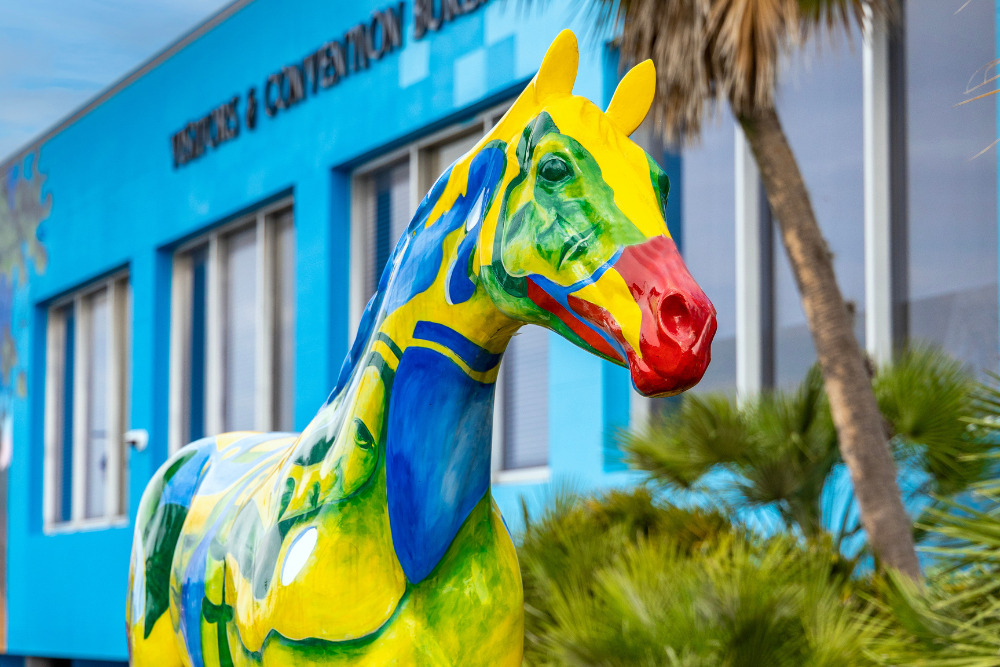 Painted Horse - In front of OcalaMarion County VCB - named Travels