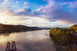 View of the Willamette River in Oregon