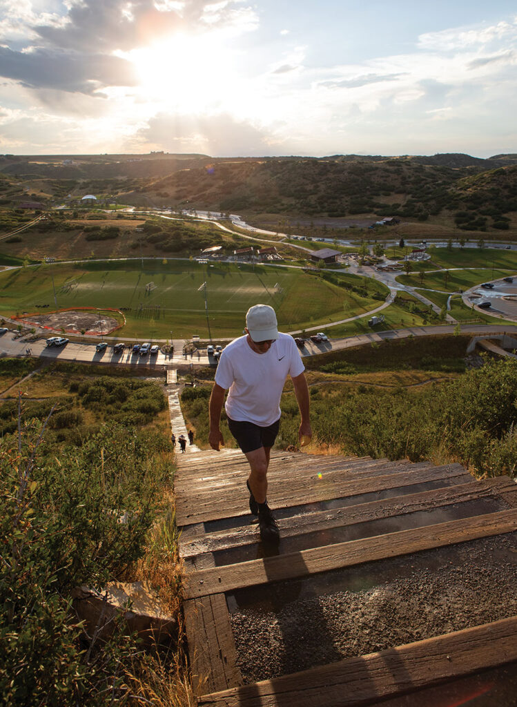 While there are plenty of great outdoor activities in Castle Rock, one must-do is climbing the 200 steps at Challenge Hill (the views are worth it!).