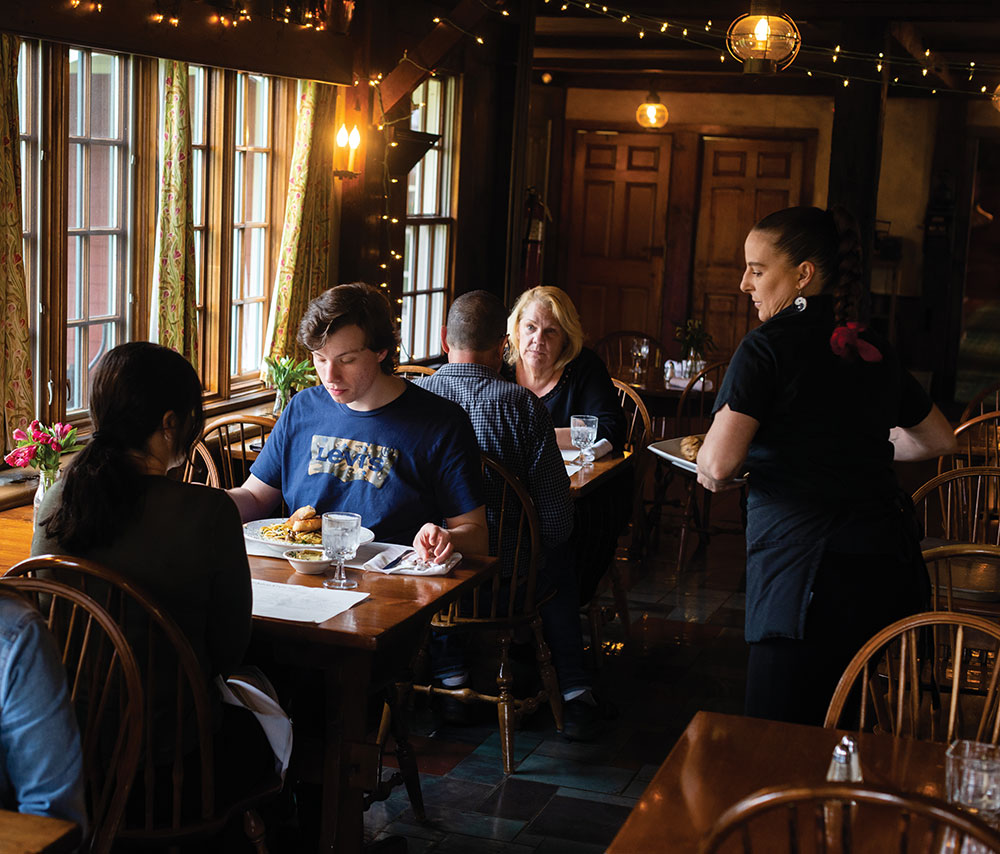 Salem Cross Inn Restaurant & Tavern offers locally sourced American fare.