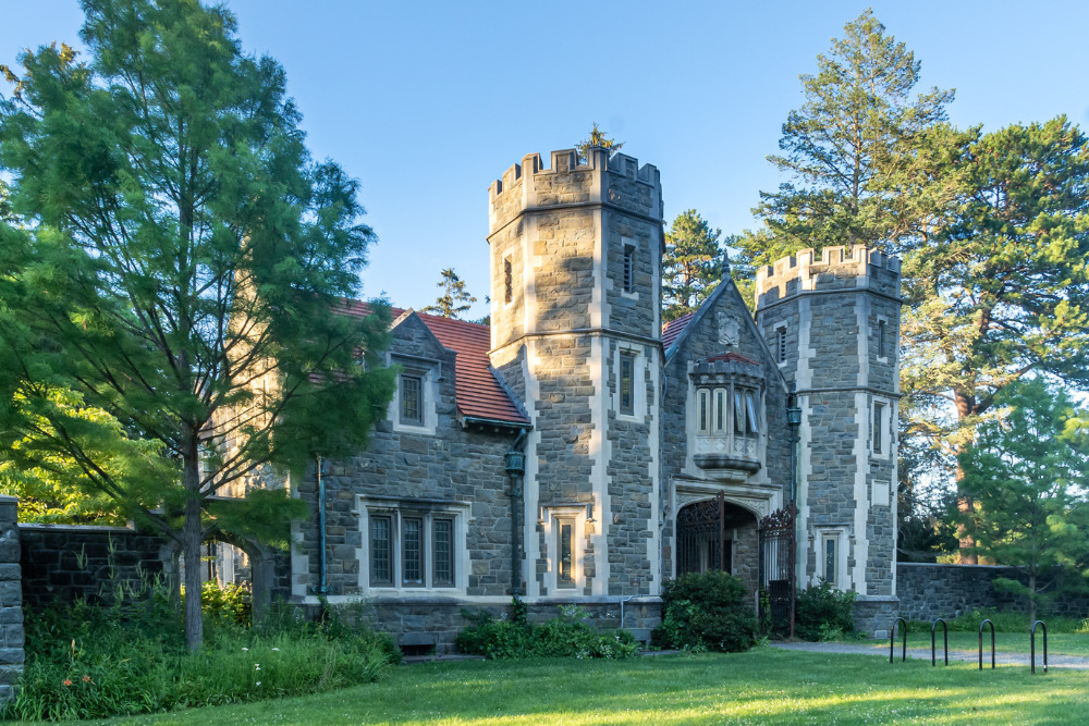 Horizontal view of Ward Manor Gatehouse, part of Bard College