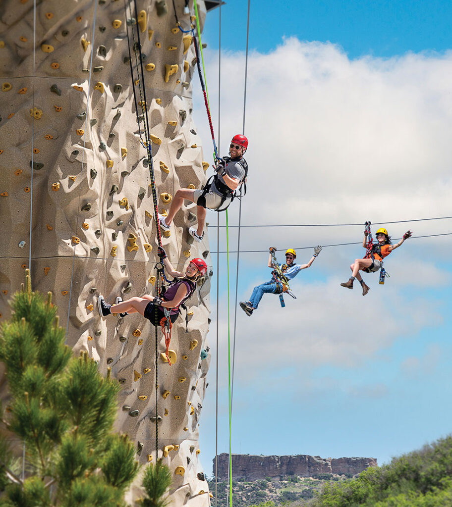 Go rock climbing and zip lining in Castle Rock, CO
