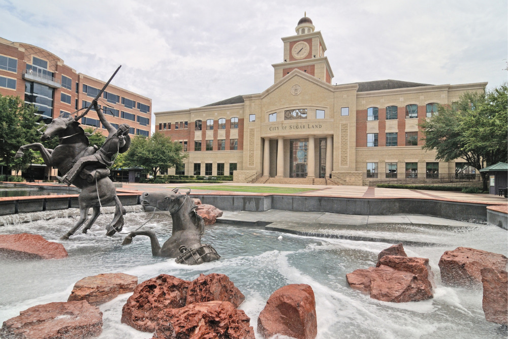 The City Hall building in Sugar Land, Texas. Sugar Land is a best place to live in Texas.