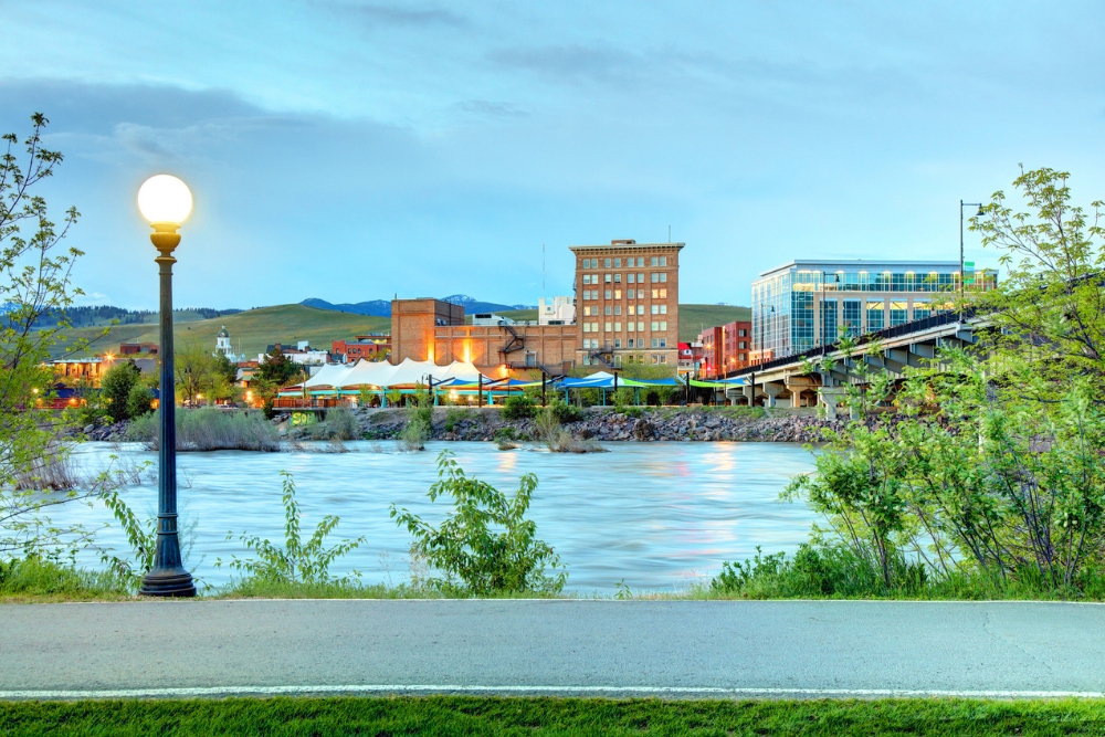 Missoula, Montana, is located along the Clark Fork River.