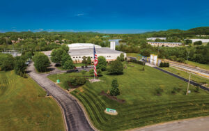 Aerial shot of Nisus Corporation in Rockford, TN.