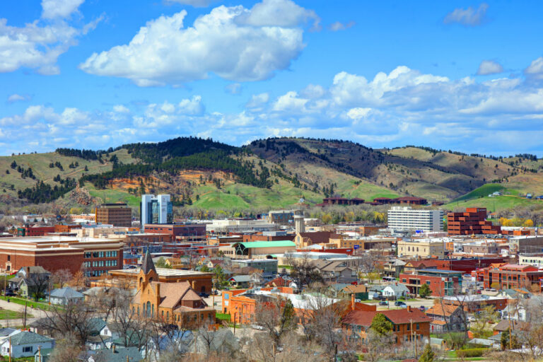 An image of the cityscape of Rapid City, South Dakota.