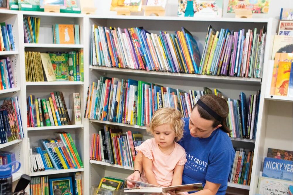 Neighborly Books in downtown Maryville has children's books, toys and games.
