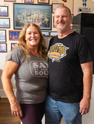 Lisa and Scott Gandolph, owners of Gotham’s Deli in the Triangle East region of North Carolina