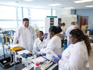 Johnston Community College Workforce Development Center focuses on preparing students for biotechnology and other sciences.