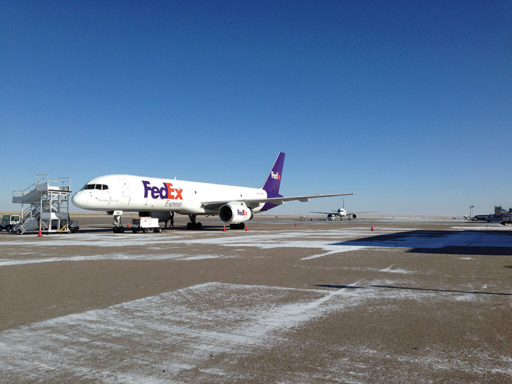 FedEx plane at Casper/Natrona County International Airport