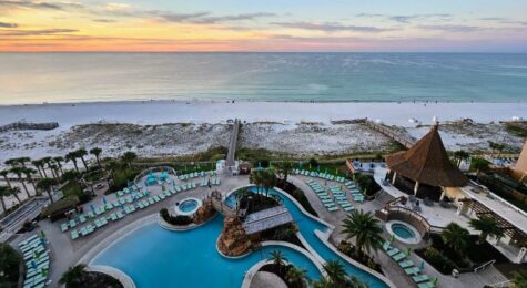 Sunrise view from the balcony of Holiday Inn Resort on Pensacola Beach.