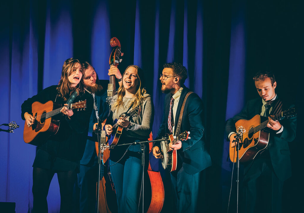 Musicians playing bluegrass at East Tennessee State University