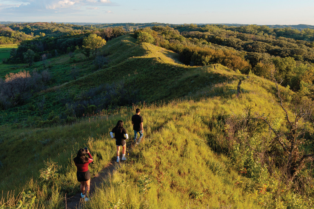 The Loess Hills Scenic Overlook in Council Bluffs, Iowa.