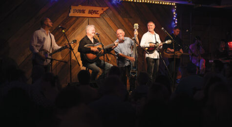 A bluegrass band takes the stage at The Down Home, a live music venue located in downtown Johnson City, TN.