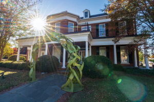 A beautiful house and art display in Greenville, NC