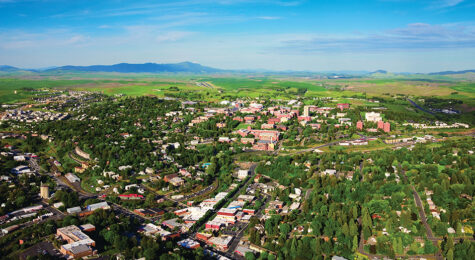 An aerial view of the stunning Palouse region.
