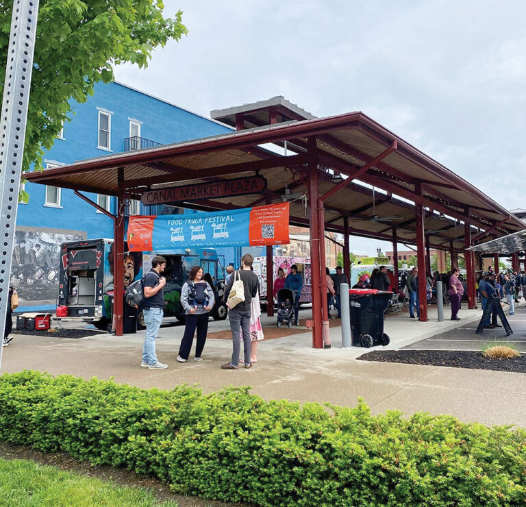 Locals gather at the Newark Food Truck Festival.